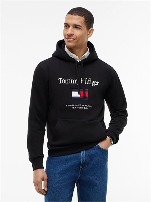 tommy embro flag hoodie TOMMY HILFIGER | MW0MW42735BDS